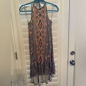 O’NEILL halter style dress with high low hem size medium